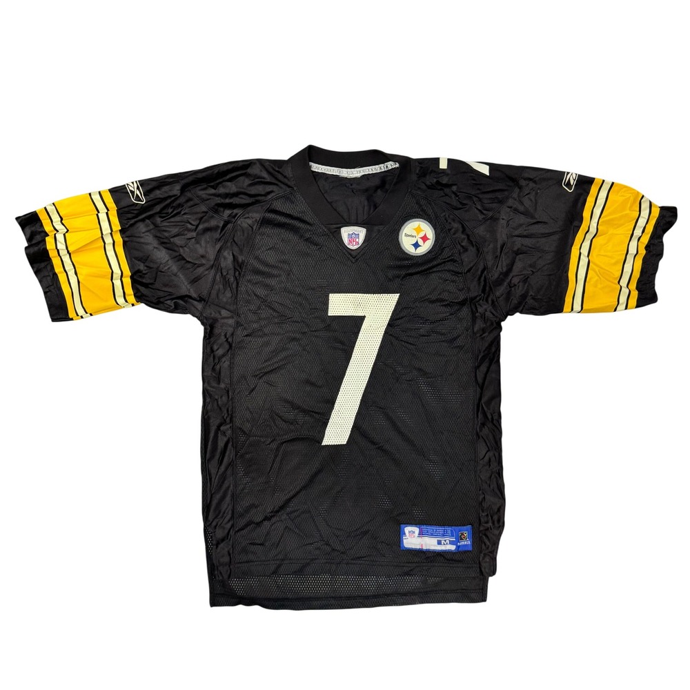 Reebok NFL Pittsburgh Steelers Ben Roethlisberger 7 Jersey Mens Medium Black